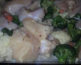 A picture of step 1 of Chicken vinaigrette medley.