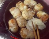 A picture of step 5 of Great for Bento: Pork Rolls Wrapped in Fluffy White Hanpen Fishcakes.