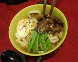 A picture of step 7 of Tsukimi Udon.