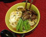 A picture of step 7 of Tsukimi Udon.
