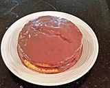 A picture of step 12 of Vanilla Chip Layer Cake with Cherry Curd Filling.