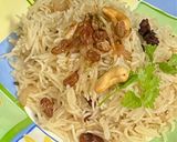 A picture of step 8 of Nei Choru (Ghee Rice).