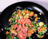 A picture of step 3 of Palak and Veggies Curry.
