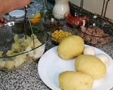 Foto del paso 1 de la receta: Rollo de patata relleno de atún/ enrollado/ brazo gitano/ sin horno