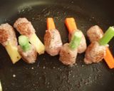A picture of step 5 of Hamburger Steak Sticks Shaped Like Horsetails.