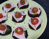 Foto del paso 8 de la receta: Canapes de remolacha, pesto y pavo - sin gluten