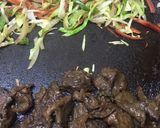 A picture of step 7 of Teppanyaki Beef, Stir Vegetables and Garlic Rice.