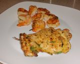 A picture of step 6 of Cilantro lime chicken with grilled shrimp.
