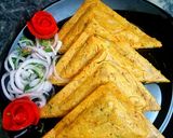 A picture of step 5 of Oil free sandwich pakoras.