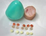 A picture of step 3 of Quail Egg Christmas Tree for Lunchboxes.