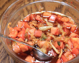 A picture of step 1 of Chilled Tofu with Tomato and Kimchi for the Summer.