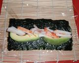 A picture of step 3 of California Rolls.