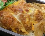 A picture of step 7 of Pork Cutlet Rice Bowl Using Mentsuyu.