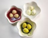 A picture of step 2 of Tri-Colour Quail Eggs & Plum Daikon.