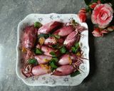 Hình bước làm 5 của món Mực nhồi thịt hấp