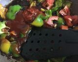 A picture of step 2 of Paneer chilli dry.