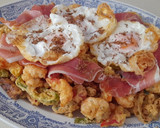Foto del paso 5 de la receta: Fritura de verano con jamón, huevo y trufa