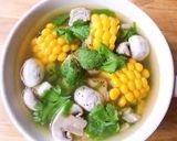 Hình bước làm 3 của món Canh Bắp Mỹ Thịt Nạc Nấm Mỡ