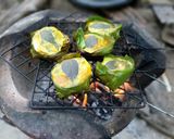 A picture of step 6 of Ook Kai / kai Paam / Baked Eggs in Banana Leaves.