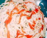 A picture of step 2 of Creamy tawa spaghetti🍝🍝.
