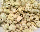 A picture of step 2 of Roasted Cauliflower with Kalamata & Artichoke Vinaigrette.