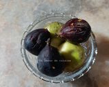 Une image de l'étape 1 de Carpaccio de figues à l'huile d'olive, sésame et menthe 🌱.