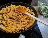 A picture of step 10 of Greek lamb pastitsio bake with rocket salad.