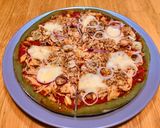 Hình bước làm 6 của món Pizza Cá Ngừ Hộp & Mozzarella Tươi