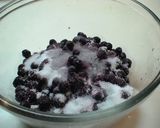 A picture of step 1 of Reduced Sugar Blueberry Jam Easily Made in the Microwave.