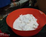 A picture of step 1 of Mango Shrikhand.