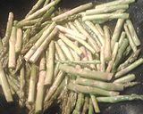 A picture of step 2 of Swai and asparagus.