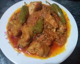 A picture of step 4 of Achar gosht.