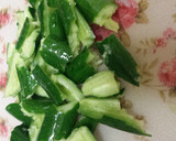 A picture of step 1 of Simple & Superb Korean Spicy Cucumbers.