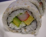 A picture of step 5 of California Rolls.