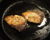 A picture of step 3 of Amberjack Teriyaki with a Tart Umeboshi Seasoning.