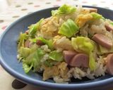 A picture of step 4 of Spring Themed Fried Rice with Spring Cabbage.