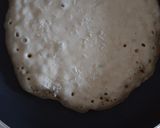 A picture of step 7 of Banana pancake (no milk/ no egg) with sourdough starter discard.