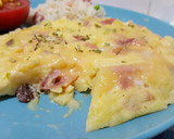 Foto del paso 4 de la receta: Tortilla de patata y pavo individual con arroz tres delicias