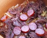 A picture of step 3 of Cabbage with Duck Confit.