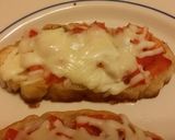 A picture of step 9 of Taisen's cheese bruschetta.