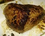 A picture of step 4 of Tex's Classic British Sunday Roast with a Mustard Glaze 🇬🇧🐮.