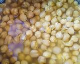 A picture of step 1 of Chole Chawal.
