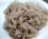 A picture of step 2 of Kinpira with Shishito Peppers and Shirataki Noodles.