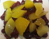 A picture of step 7 of Easily Made with a Frozen Pie Crust! Peach & Adzuki Pie.