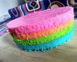 Foto langkah ke 10 dari resep Bolu Kukus Pelangi (Putih Telur)Lembutnya Super😋.