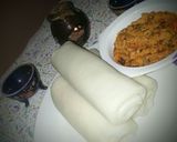 A picture of step 1 of Pounded yam.