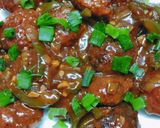 A picture of step 5 of Dry Manchurian.