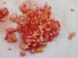 Arroz revueltos con huevo y tomates