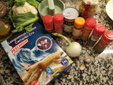 Langostinos al curry con coliarroz