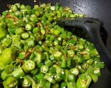 A picture of step 2 of Behndi Masala.